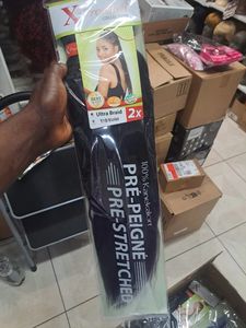 Rambut Kepang Sintetis BELEZA Grosir Kemasan OPP Baru, Pre-Stretched 26 Inci, Tekstur Yaki, Ekstensi Rambut - Product Image 3