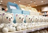 Peluche personnalisée, ours spatial en peluche douce pour la décoration de la maison, cadeau de vacances, OEM ODM, créez votre propre peluche