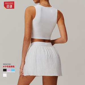 Zechuang Ensemble de yoga pour femmes, col carré, dos nu, couleur unie, vêtements de fitness 2 pièces TZ8782 - Product Image 3