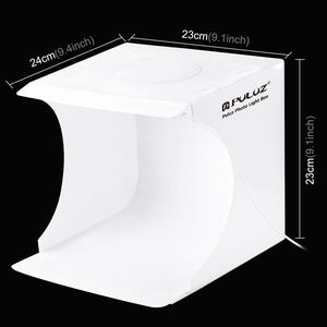 Stock nuevo producto <span class=keywords><strong>Mini</strong></span> portátil <span class=keywords><strong>para</strong></span> PULUZ 20cm plegable 550LM LED Lightbox TabletTop Softbox producto fotografía <span class=keywords><strong>estudio</strong></span> fotográfico - Product Image 2