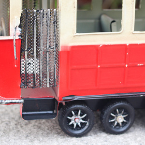 รถบัสสไตล์อังกฤษย้อนยุค โมเดลรถเหล็ก งานฝีมือ ขนาด 1:76 ของตกแต่งโต๊ะทำงาน ของตกแต่งบ้าน ของเล่นสำหรับทุกเพศ - Product Image 3