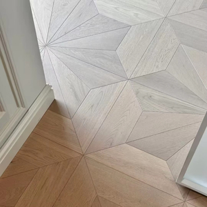Instalación de bloqueo de clic para suelo de parquet de roble crema francés Versailles de gama alta de estilo moderno para dormitorios - Product Image 1