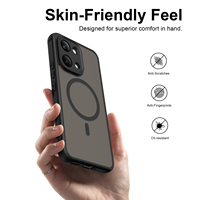 Pour POCO X8 Pro Max Étui mat magnétique avec charge sans fil, coque arrière antichoc, étui de téléphone magnétique givré M8 PRO