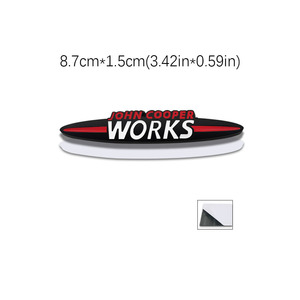 สติกเกอร์แบบมีกาวในตัวโลโก้บนรถ3D โลโก้เครือข่าย <span class=keywords><strong>JCW</strong></span> แบบมินิปรับเปลี่ยนได้โลโก้รถ - Product Image 4