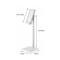 Support télescopique rotatif à 360 degrés avec grande pince pour tablettes grandes tailles