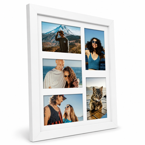 <span class=keywords><strong>Cornice</strong></span> Collage Multi-Foto in Legno Bianco <span class=keywords><strong>da</strong></span> <span class=keywords><strong>Parete</strong></span>, Decorazione per Galleria, <span class=keywords><strong>Cornice</strong></span> per Esposizione Foto di Famiglia - Product Image 3