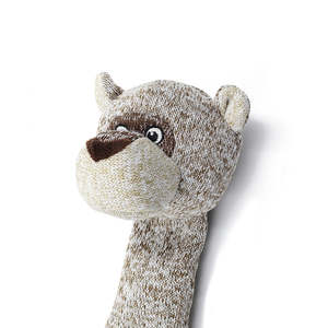 Peluche à mâcher personnalisée film froissé corde anneau tricot long tigre peluche jouet pour chien pour mâcheurs - Product Image 4