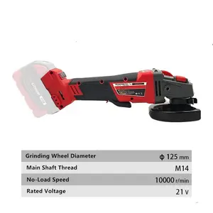 Juego de amoladora angular de litio Industrial sin escobillas de 20V inalámbrico, máquina pulidora de 4/5 pulgadas, gatillo compatible con batería - Product Image 6
