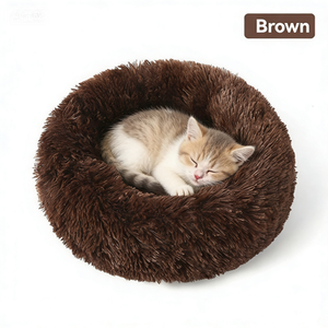 Produsen Grosir Kasur Hewan Peliharaan Bulu Lembut Mewah Warna Pink Abu-abu Putih Bentuk Oval untuk Kucing dan Anjing Perlengkapan Hewan Peliharaan Ama Laris Manis - Product Image 5