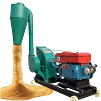 Yüksek Verimli Yeni Mısır/Sorgum/Buğday/Fasulye Öğütme Makinesi Çekiçli Değirmen Kırıcı 600kg/saat Kapasiteli Dizel/Elektrikli