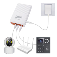 NIUNIU 12V Tiga Fasa Mini DC UPS Baterai Lithium 10000mAh 25W MAX Proteksi Petir untuk Router WiFi Port Output Ganda