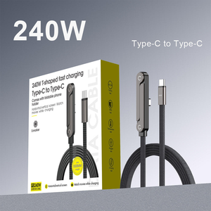 高速 PD 充电线 1.5m 铝合金和纯铜材质 <span class=keywords><strong>USB</strong></span> Type-C 5A 240W 快速充电，适用于手机/平板电脑/笔记本电脑等 - Product Image 2