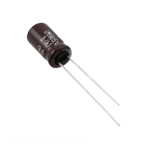 Condensateur autorisé par le distributeur CAP ALUM 18UF 20% 80V RADIAL TH 18 uF à montage traversant ELXV800ELL180MFB5D - Product Image 1