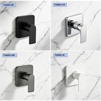 Robinet Mitigeur de Douche Mural Moderne en Laiton Métallique F340001-GM, Gris Anthracite PVD, Durable, Facile à Nettoyer