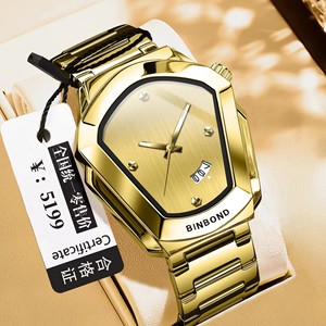Nouvelle montre pour homme BINBOND B760, tendance, étanche, quartz, acier inoxydable, cadran en verre 3D, montre-bracelet pour homme 2026 - Product Image 6