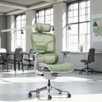 Chaise de bureau ergonomique en maille, dossier haut moderne, soutien lombaire 3D, accoudoirs réglables, pour visiteurs et cadres
