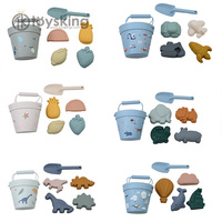 Jouets de plage pour enfants en silicone, ensemble d'outils de jeu parent-enfant pour sable et eau, outils de dragage, pelle, seau, plage, transfrontalier TK 0-24