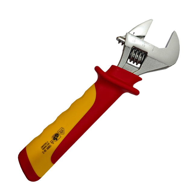 Industrial DIY OEM Injection Insulated Adjustable Wrench Multi-function Short Handle Live Winding Board Large Opening 0-30mm