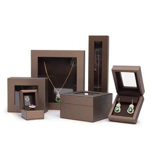 Factory Luxury Jewelry Packaging Custom Logo Wooden Ring Earrings Necklace Bangle Jewelry Box Jewelry Sets Wooden Box