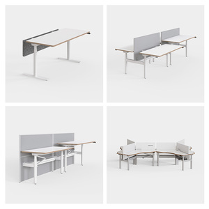 Bureau d'ordinateur moderne électrique intelligent à double moteur, réglable en hauteur pour ordinateur portable, avec 4 pieds - Product Image 5