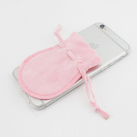 Pochette à bijoux en microfibre de velours avec logo personnalisé boîte à bijoux avec cordon sac cadeau pour accessoires emballage d'accessoires personnalisés