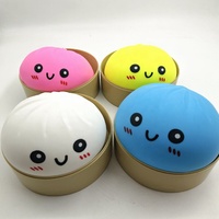 Jouet Squishy Boulette de 15 cm, Pâton de Baozi Scintillant, Balle Anti-Stress Colorée, Jouet Sensoriel à Presser, Unisexe, à partir de 14 ans