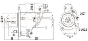 Démarreur de moteur diesel 24V 6KW M93R3014SE/C4983068 SunDer pour ISBE/ISDE, neuf, garantie 3 ans, provenance Chine - Product Image 2