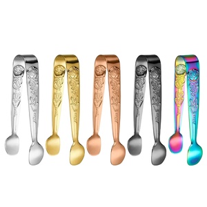 Rosette noire en acier inoxydable 304 petite <span class=keywords><strong>pince</strong></span> carrée <span class=keywords><strong>pince</strong></span> à bonbons barre seau à glace <span class=keywords><strong>pince</strong></span> à glace épaissie <span class=keywords><strong>pince</strong></span> à glace - Product Image 5