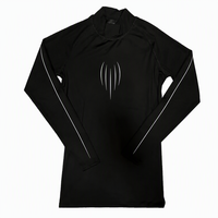 T-shirt de sport à manches longues pour homme XIANGYU, tissu peau de requin, haute élasticité, coupe ajustée, séchage rapide