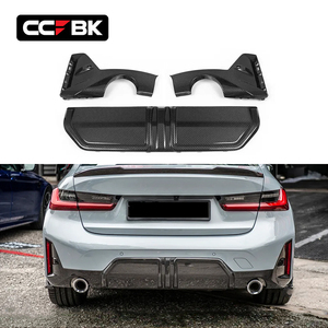 Para <span class=keywords><strong>BMW</strong></span> G20 G21 LCI M Sport 320i 325i 330i 330d <span class=keywords><strong>2023</strong></span>-2026, Difusor Trasero Inferior de Parachoques Estilo MP de Fibra de Carbono Seca, Cubierta 51195A4F525 - Product Image 1