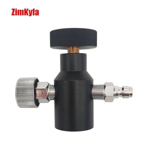 Adaptador de Llenado de CO2 Zimakyfa con Control Remoto de Encendido/Apagado, Manómetro de 1.5k/3k/5kpi, Manguera Compatible con HPA de Aleación de Aluminio, Rosca de Entrada G1/2-14, Color Negro - Product Image 2