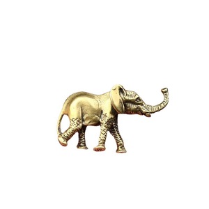 Statuette Creative Mini Elefanti Vintage Antiche Solidi Portafortuna per Cerimonia del Tè, Decorazioni per Soggiorno e Ufficio, Artigianato - Product Image 4