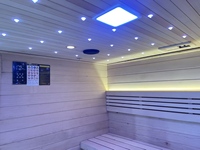 Sauna Tradicional Finlandesa Moderna para Exteriores, Sauna Seca de Infrarrojos Lejanos, de Madera de Hemlock y Cedro Rojo, Portátil, para el Hogar, Venta al por Mayor