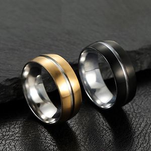 Anillos de Boda de Carburo de Tungsteno para Mujer y Hombre, Anillos de Acero Inoxidable de 8 mm de Ancho para Hombre y Mujer, Anillos de Boda para Hombre que Nunca se Desvanecen - Product Image 1