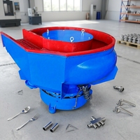 Petite Polisseuse Vibrante 50L 100L pour Pièces Métalliques, Tambour Rotatif Vibrant pour Polissage du Laiton, Machine à Débavurer et Polir