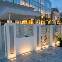 Clôture d'entrée de villa, portail de jardin, clôture en métal, matériau en aluminium découpé au laser, acier perforé, revêtement en poudre, design moderne, Australie