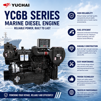 Yuchai YC6B YC6108CA 63kW 86PS Schiffsmotor 1500 U/min 6-Zylinder Wassergekühlt Zuverlässiger Dieselmotor für Kleine Fischerboote