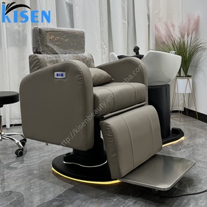KISEN Chaise de lavage de cheveux électrique inclinable et rotative, la plus vendue, pour salon de coiffure, avec fonction massage et spa capillaire - Product Image 6