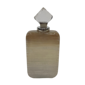 Vaso rettangolare in vetro con tappo in acrilico inciso per decorare il tavolo del soggiorno, vaso per fiori come complemento d'arredo. - Product Image 4