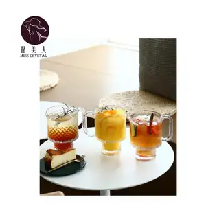 Copa de cristal Boreal de estilo europeo con mango para boda, copa de vino de cristal grueso para fiesta en restaurante
