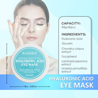 Masque en feuille de cristal à l'acide hyaluronique, végétalien, à base de plantes, pour les yeux, anti-rides, réduit les cernes, marque privée