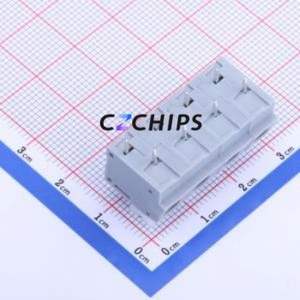 KF202-7.5-4P Spring Terminal Block Through hole Component (THT),P=7.5mm Connector 1x4P 7.5mm Gray 4P - Product Image 2