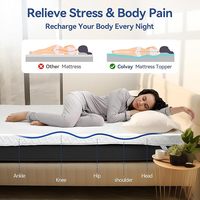 Topper à mémoire de gel de mousse haute densité Surmatelas compressé sous vide écologique housse amovible pour bébés enfants appartements