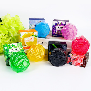 Jabón de Baño Multiusos de 100 g, Jabón Artesanal en Forma de Rosa para el Rostro, Refrescante, con Aroma de Aceites Esenciales de Lujo - Product Image 2