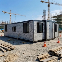 Maison extensible en conteneur de 20 pieds, modifiée, sur mesure, pour usage extérieur, avec structure sandwich, 40 pieds