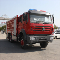 Truk Pemadam Kebakaran Tugas Berat 8 Ton Air dan Busa dengan Tangki Air dan Pompa Aliran Tinggi