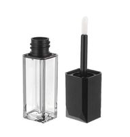 Tube de brillant à lèvres carré en plastique moulé par injection, avec bouchon à vis anti-déversement, sérigraphié, personnalisable, emballage ABS 3,5 ml