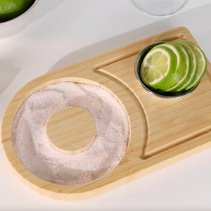 Vassoio in Legno per Sale da Margarita, Contenitore in Bambù per Zucchero e Sale, Accessorio per Barman, per Bicchieri da Cocktail - Product Image 4