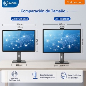 <span class=keywords><strong>PC</strong></span> Todo en Uno <span class=keywords><strong>de</strong></span> Fábrica AIOPC 23.8/27" IPS 144Hz Full HD/2K con Montaje en Pared y <span class=keywords><strong>Placa</strong></span> <span class=keywords><strong>Base</strong></span> Personalizada - Product Image 3