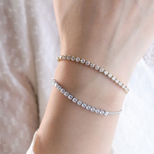 Parures de bijoux tendance en acier inoxydable hypoallergénique plaqué or PVD 14k 18k avec zircon, anti-ternissement, pour femmes - Product Image 3